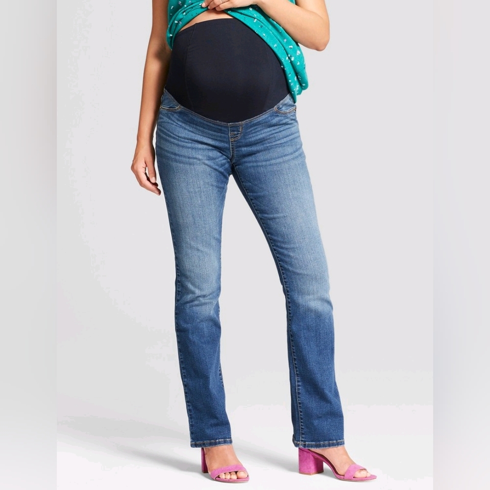 Ingrid and Isabel Maternity Jeans, Bootcut Dark Wash